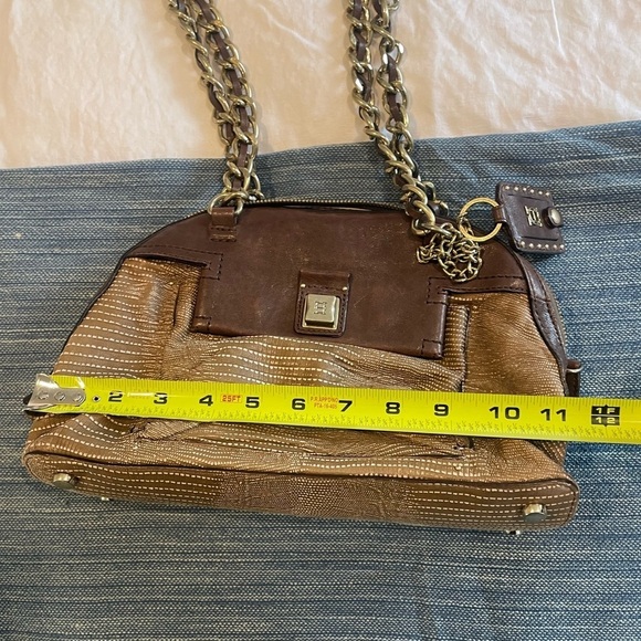 Olivia Harris Brown Leather Shoulder Bag - Picture 12 of 13